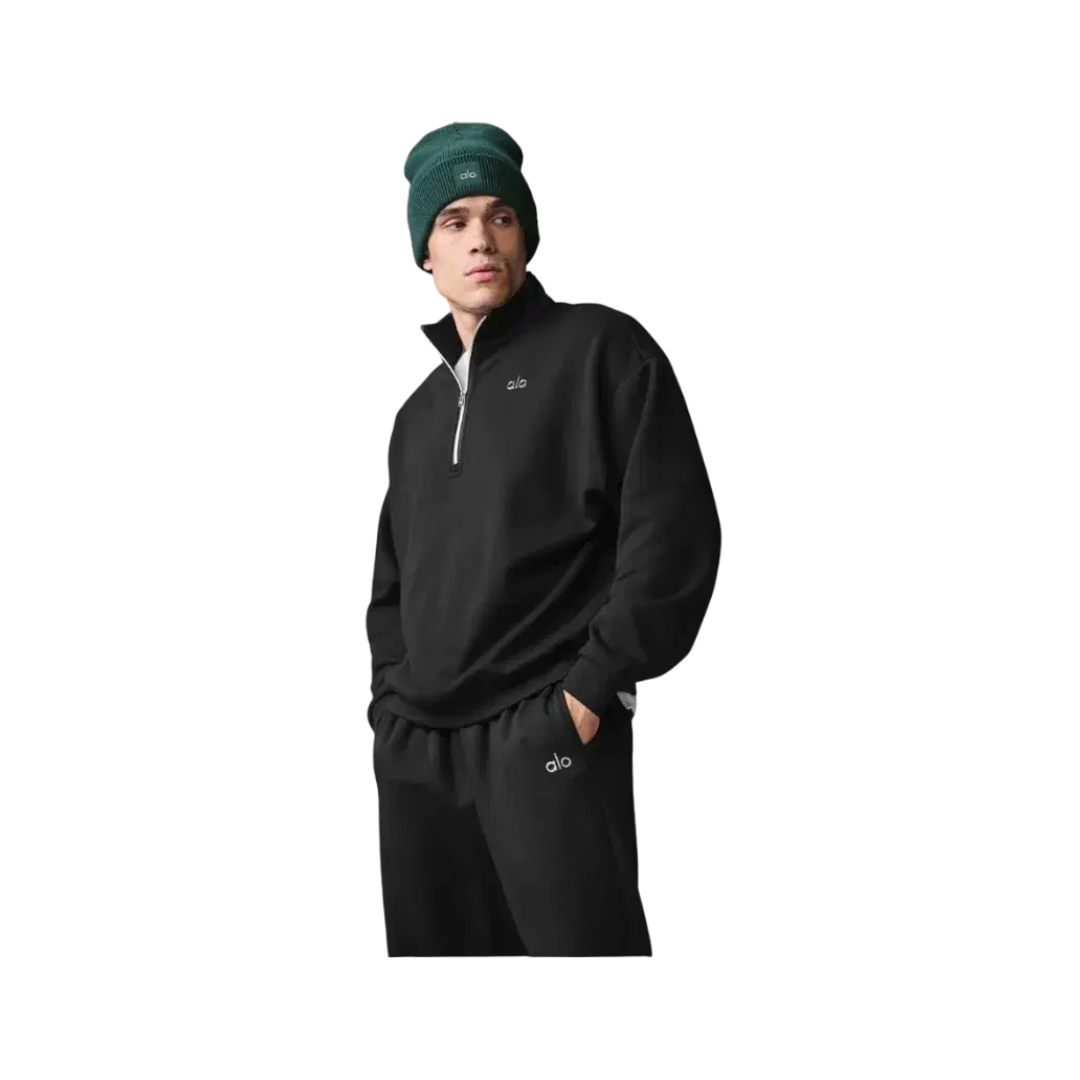 Alo Accolade 1/4 Zip Pullover Black