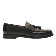 Gucci Tassel GG Canvas Loafers Black Ebony