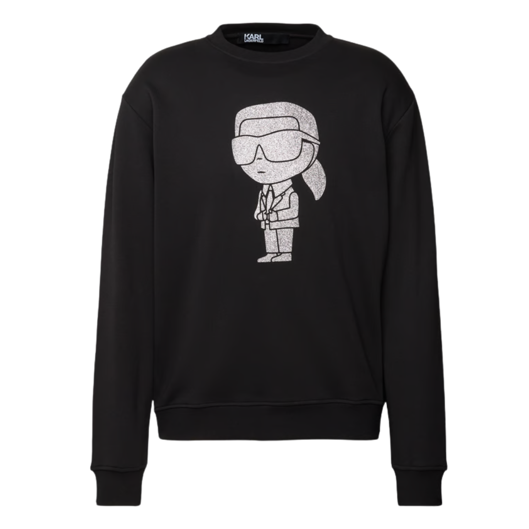 Karl Lagerfeld Sweatshirt mit Motiv-Print in black