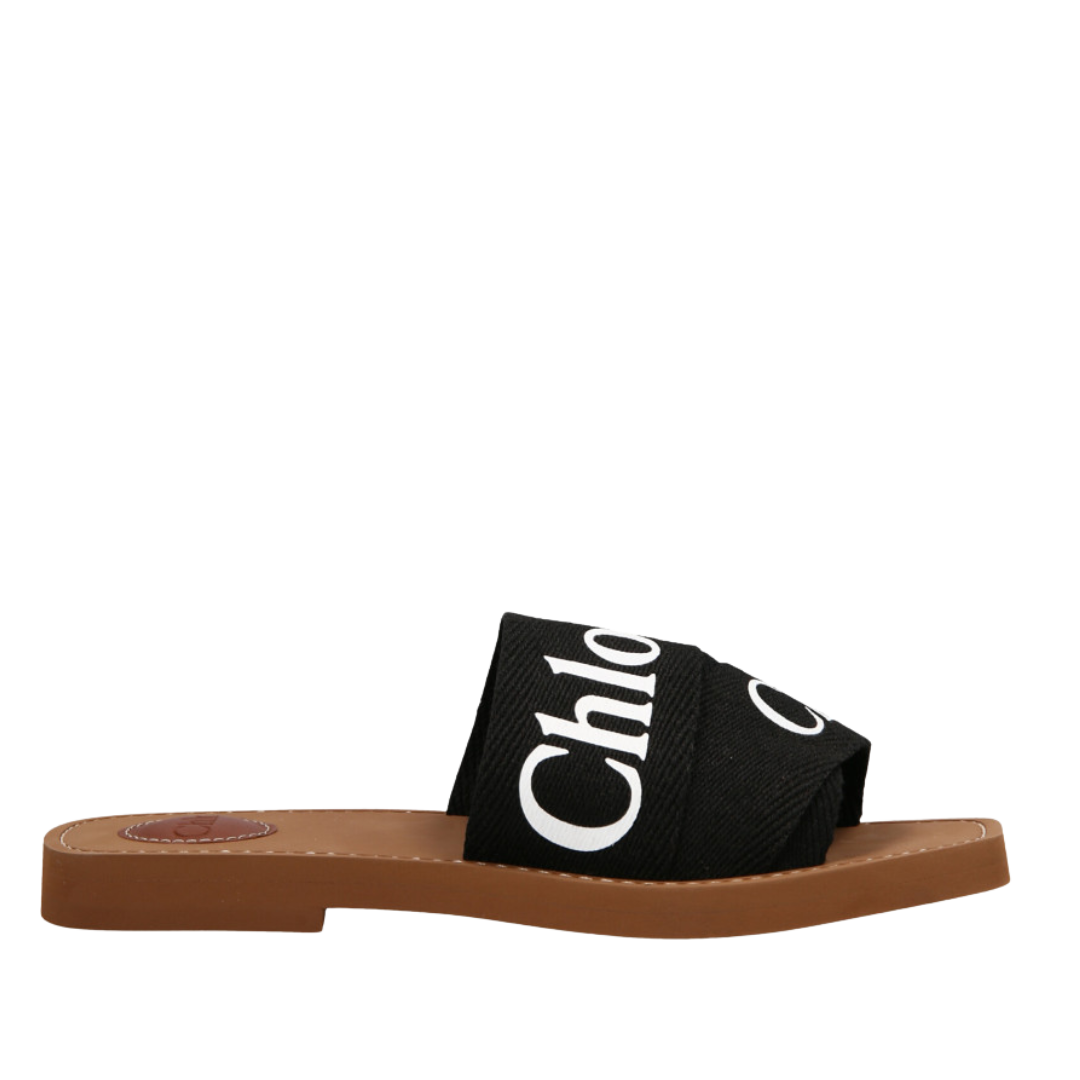 Chloe Black Woody Sandals