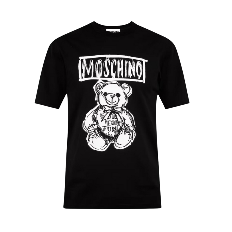Moschino Teddy Bear-print cotton T-Shirt black