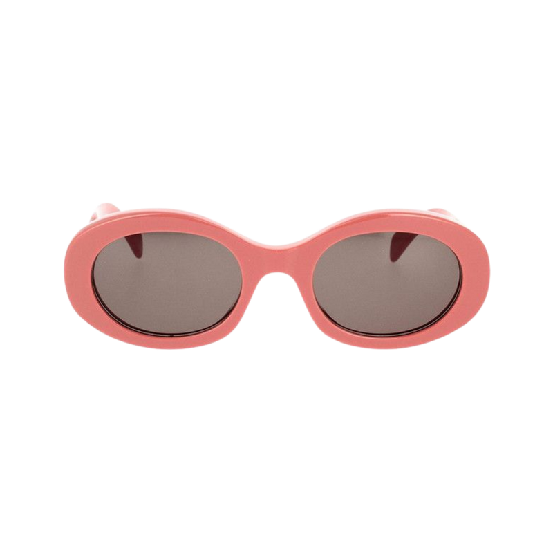 CELINE Oval Sunglasses Shiny Pink/Smoke