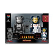 Bearbrick x Marvel Infinity Saga Iron Man Happy Lottery Pair Box Award B [War Machine Mark 2] & [Iron Legion] 100% Multi