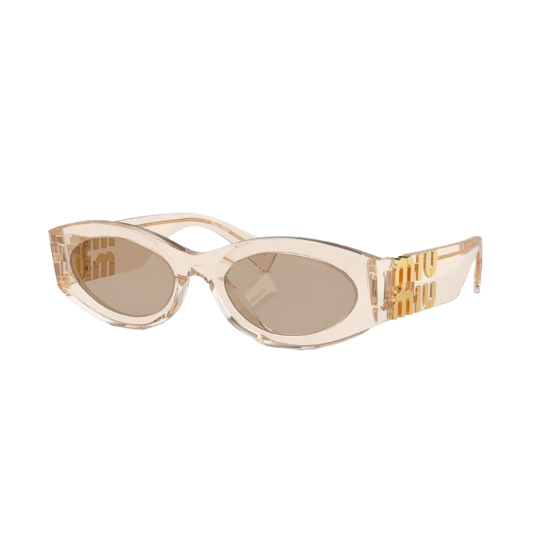 Miu Miu Glimpse Sunglasses Sand Transparent/Brown (0MU 11WS 11T40F54)