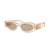 Miu Miu Glimpse Sunglasses Sand Transparent/Brown (0MU 11WS 11T40F54)