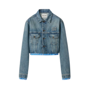 Miu Miu Denim Cropped Jacket Denim