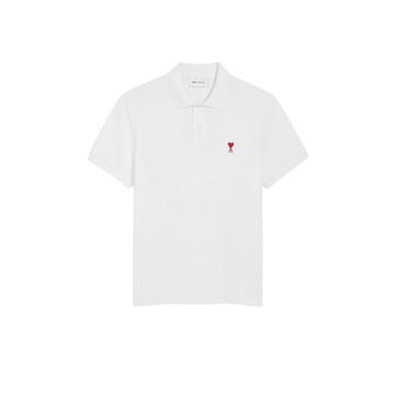 White Cotton Ami de Coeur Polo Shirt Ami de Coeur polo shirt in organic cotton pique