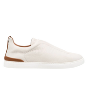 Zegna Triple Stitch low-top sneakers light beige/caramel brown