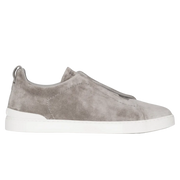Zegna Triple Stitch suede sneakers grey