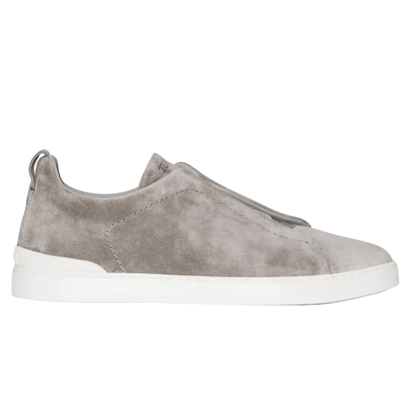 Zegna Triple Stitch suede sneakers grey