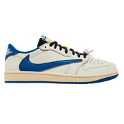 Fragment Design x Travis Scott x Air Jordan 1 Retro Low OG SP Sail Military Blue