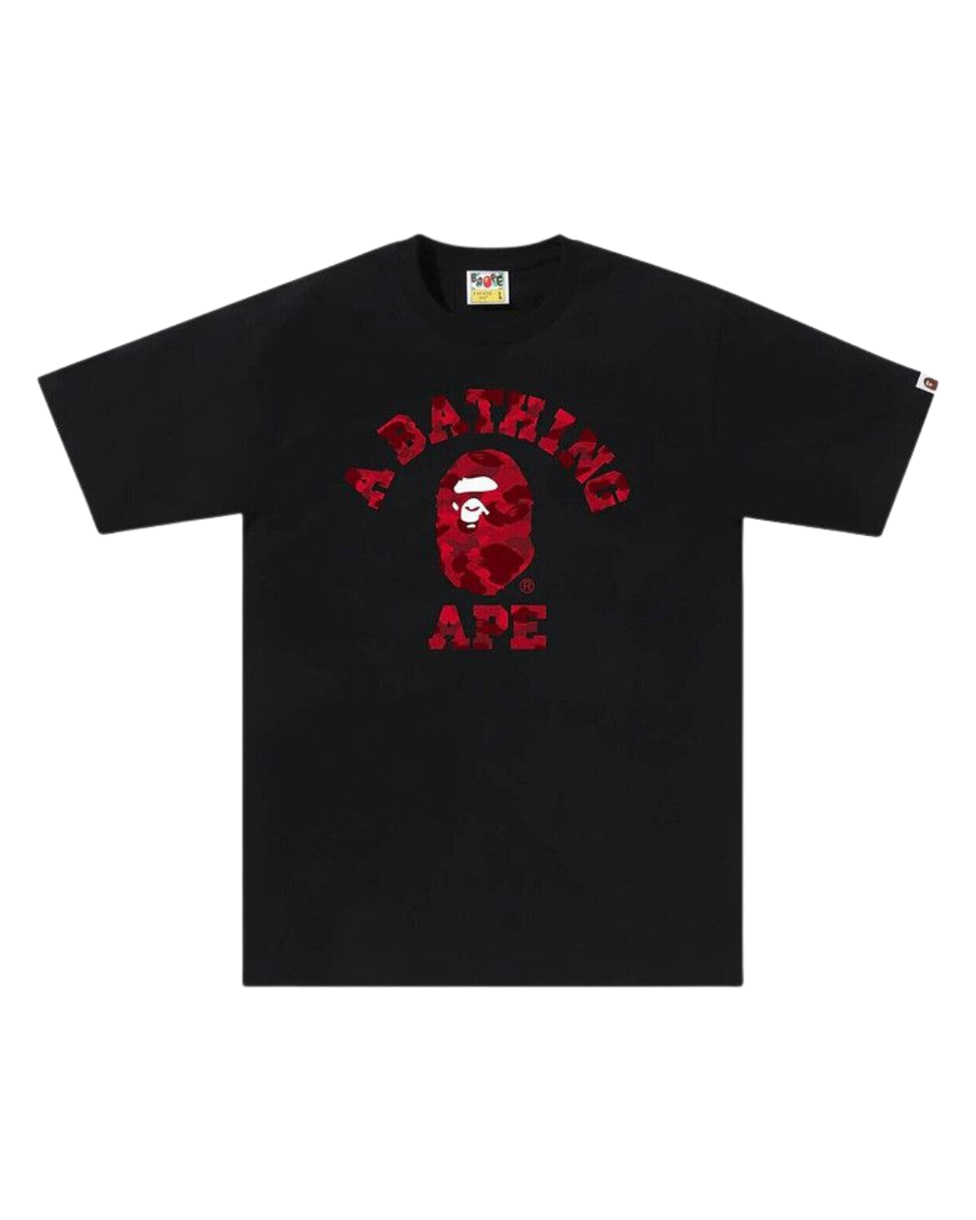 Bape - Color Camo College T-Shirt Black / Red (SS23)