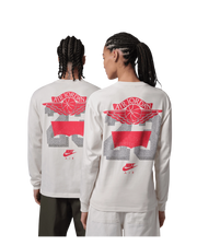 Jordan X LEVIS LONG SLEEVE TEE PALE IVORY/BLACK-UNIVERSITY RED
