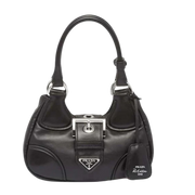 Prada Moon Padded Nappa-Leather Bag Black