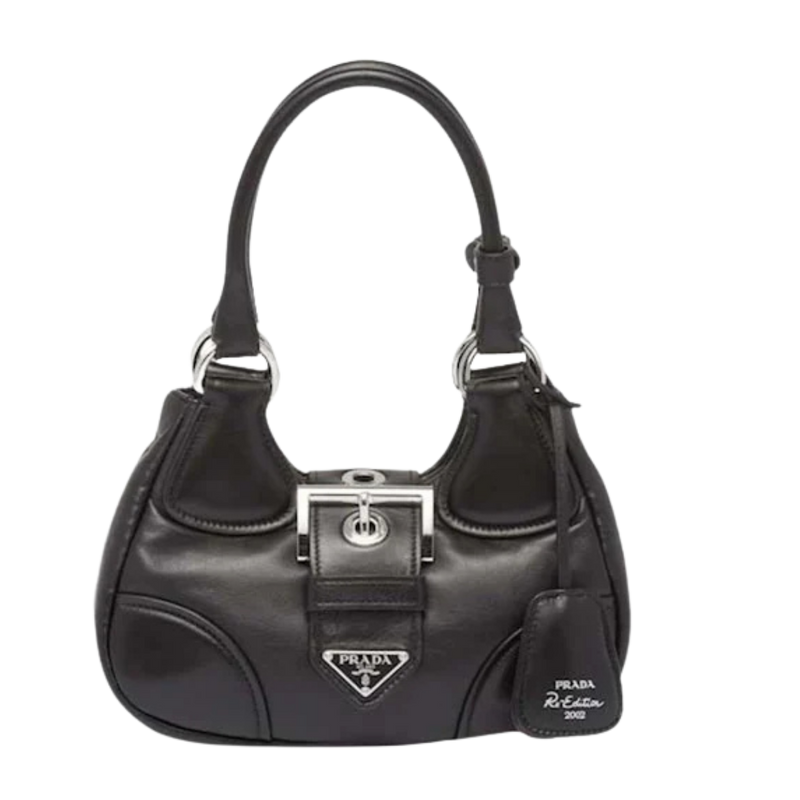 Prada Moon Padded Nappa-Leather Bag Black