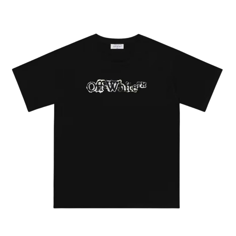 Off-White Black Cotton Crewneck T-Shirt