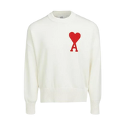 Ami Paris Men's White De Coeur Sweater