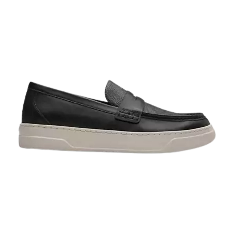 Coach Hybrid Loafer With Signature Canvas Charcoal/Black