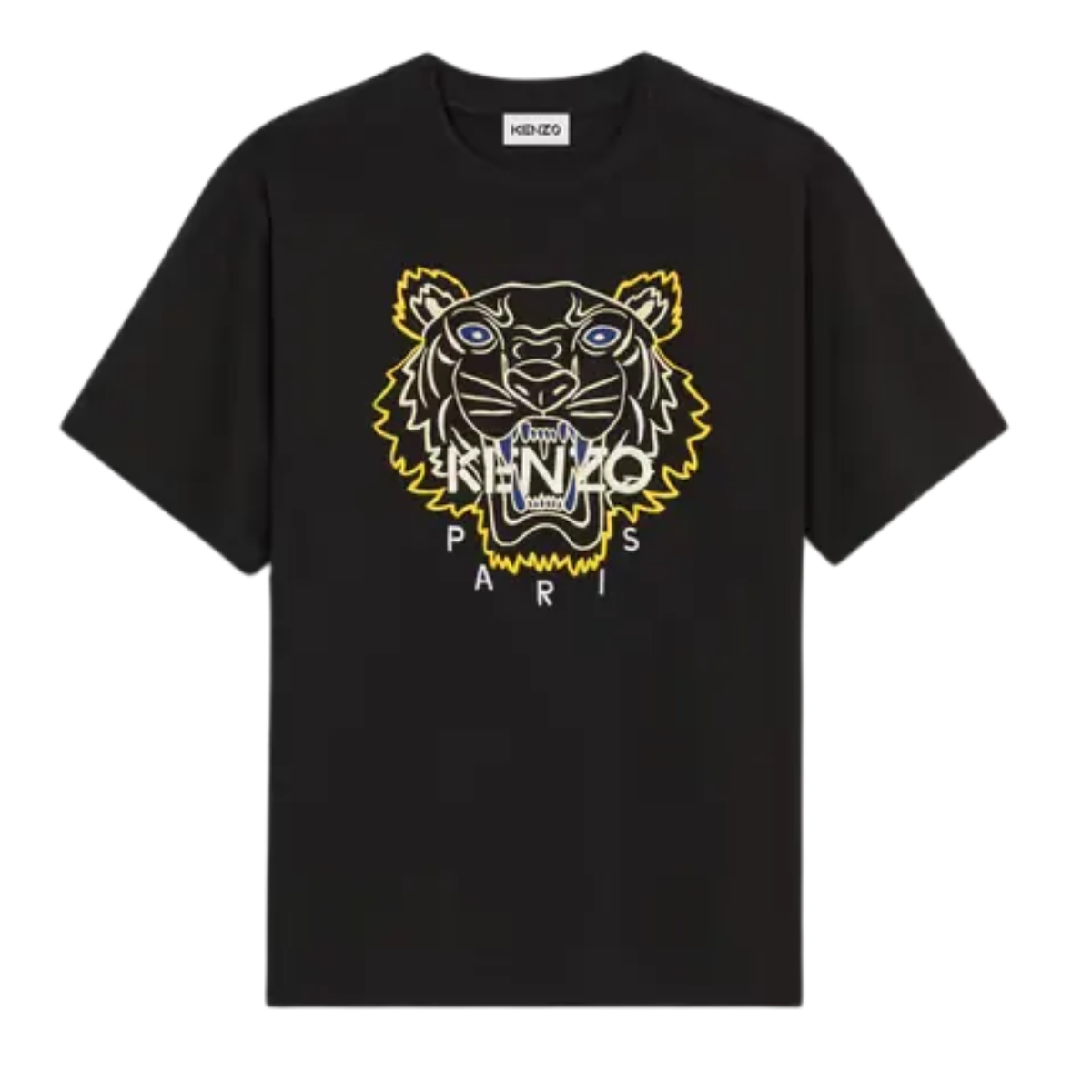 KENZO Tiger Print Crew-Neck T-Shirt (black)