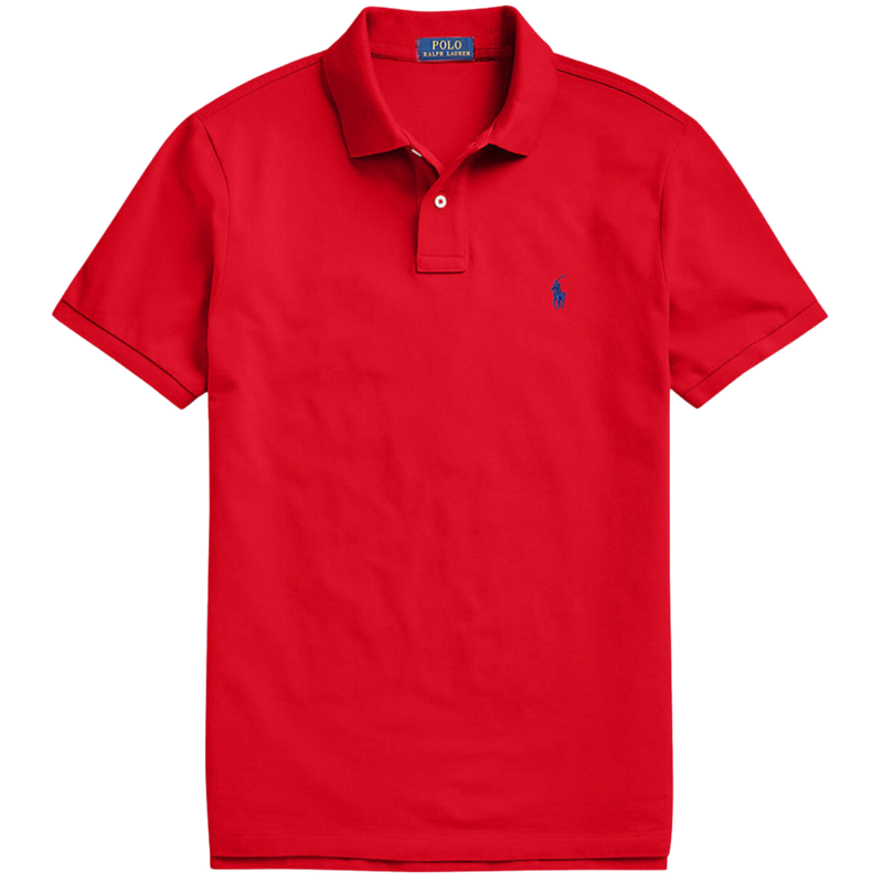 Polo Ralph Lauren Men Red Solid Cotton T-shirt