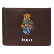 Polo Ralph Lauren Brown Polo Bear Leather Card Case