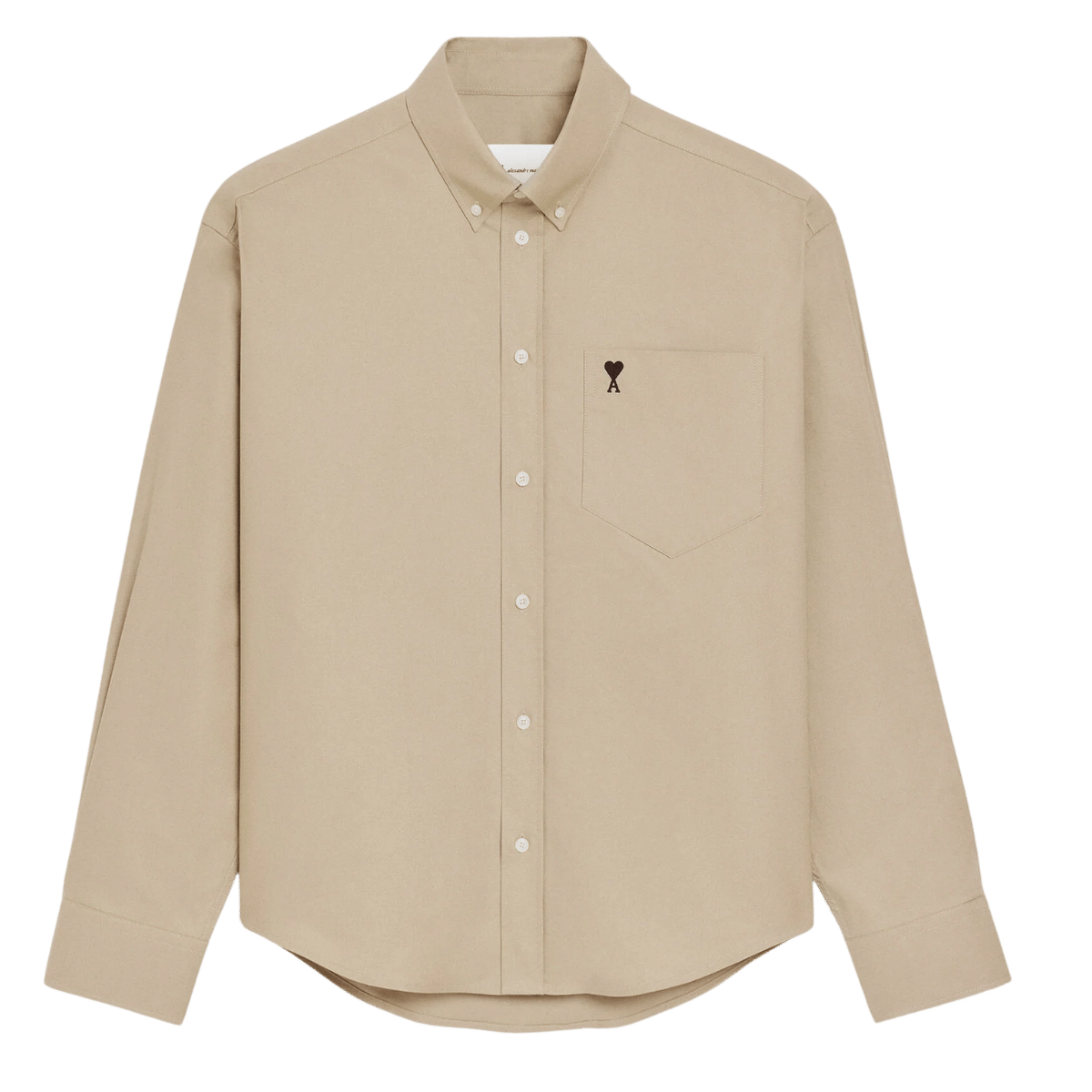 AMI Paris Ami de Coeur embroidered shirt  TAUPE BEIGE