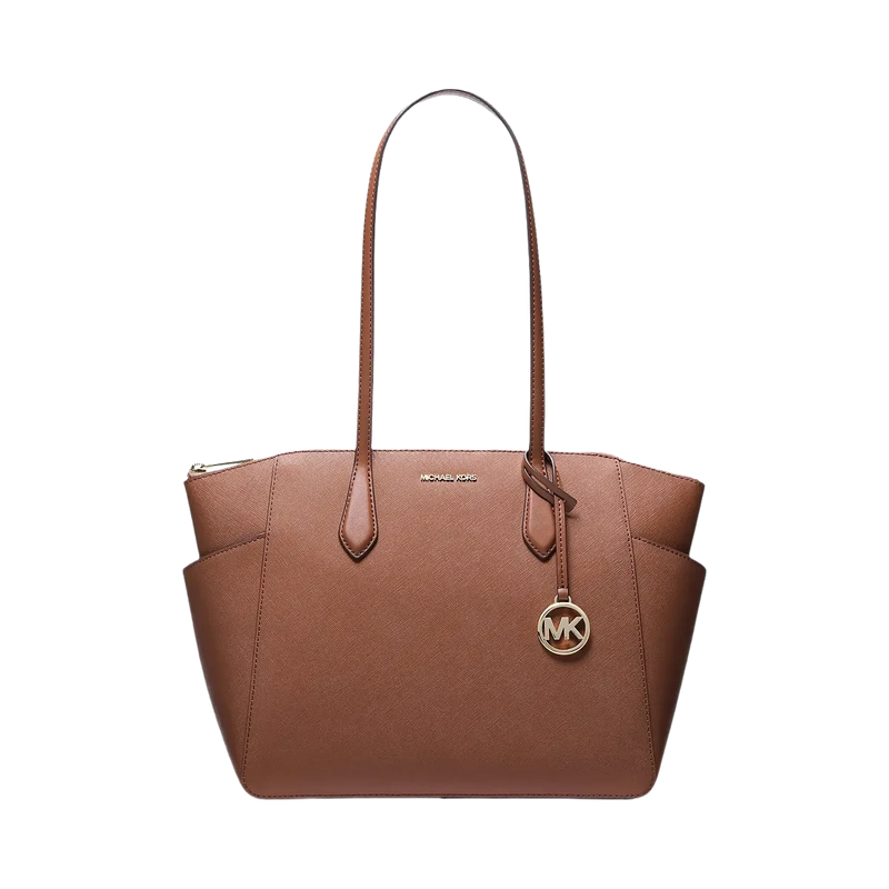 Michael Kors Marilyn Medium Saffiano Leather Tote Bag Luggage