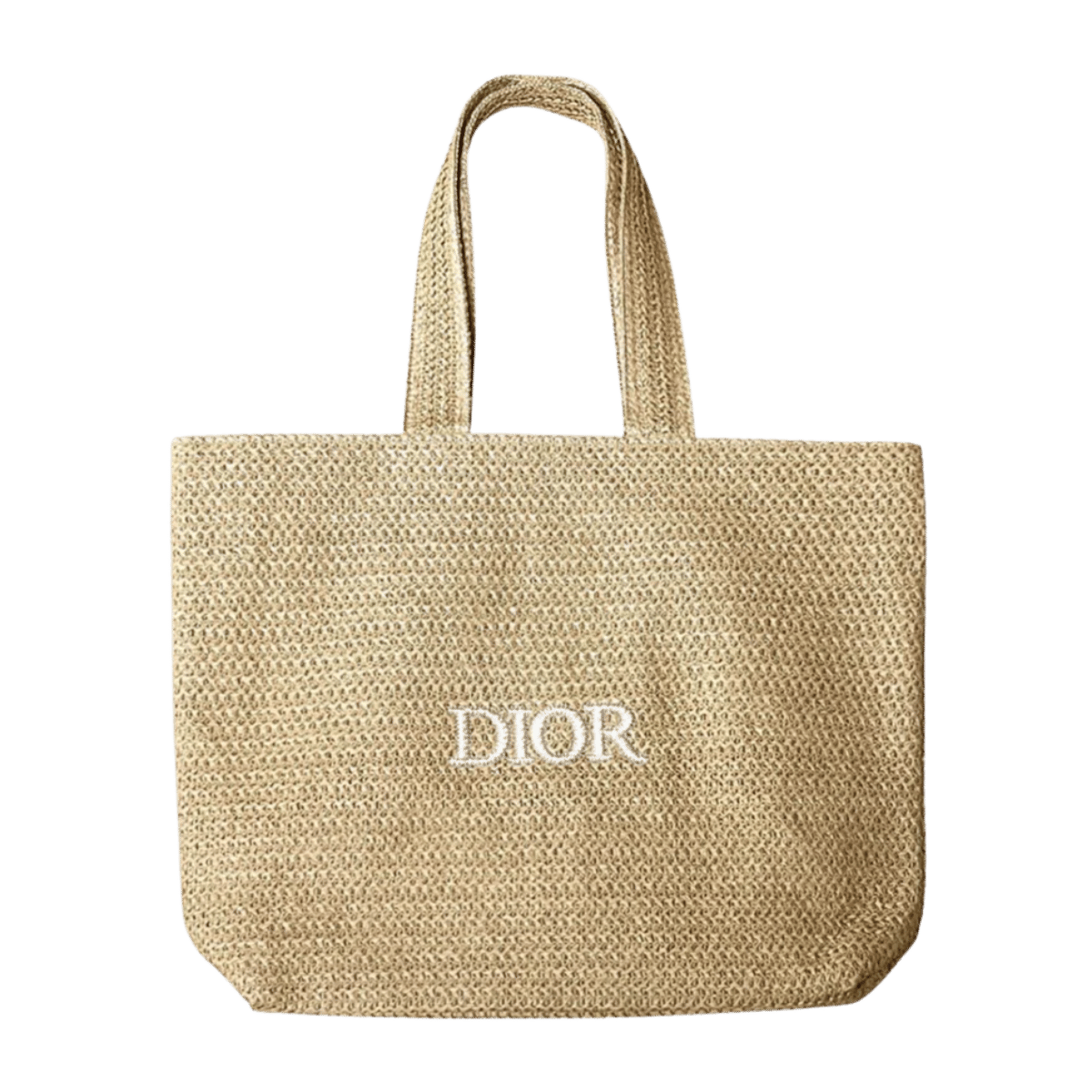 Dior Beauty Raffia Tote Bag Beige