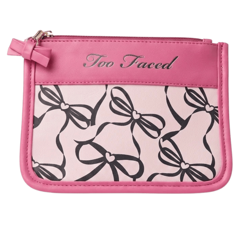 Too faced Charming Pink Bow Bag