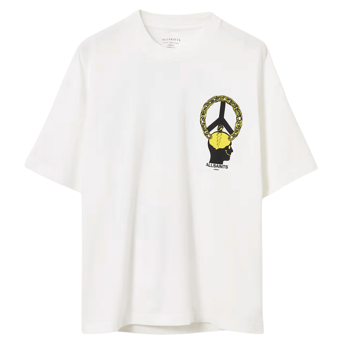 ALL SAINTS Screwed Short Sleeve Crew T-Shirt  Optic White