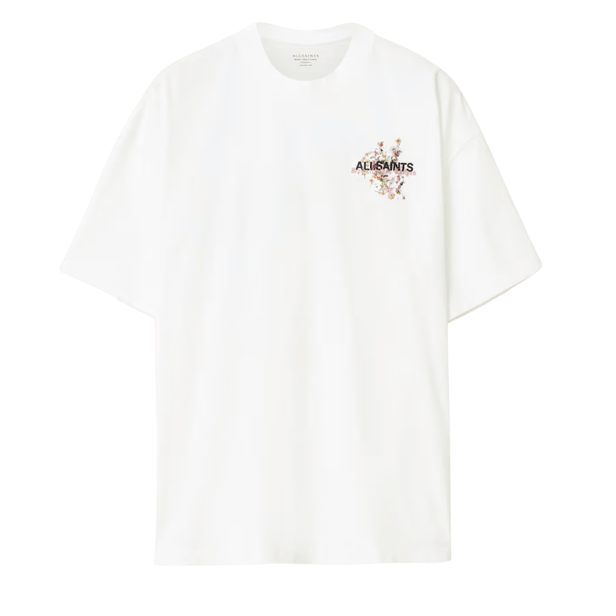 ALL SAINTS Valen Oversized Graphic T-Shirt Ashen White