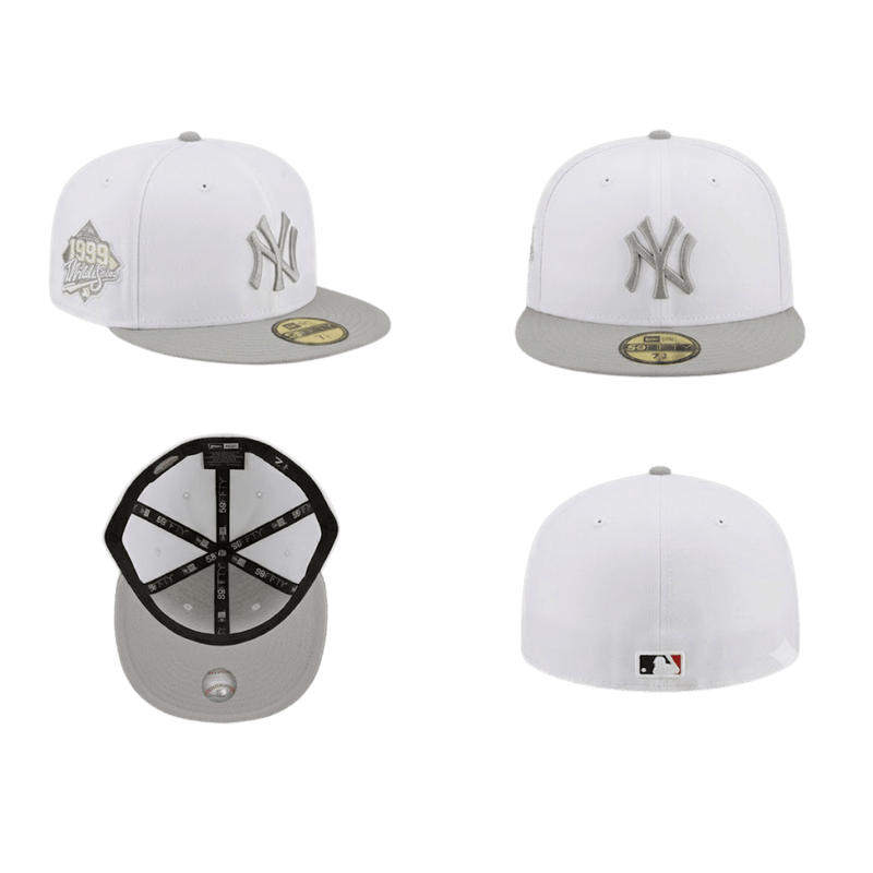 New Era New York Yankees Basic 59FIFTY white crown and grey brim