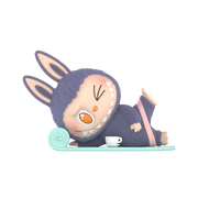 Pop Mart THE MONSTERS Labubu Lazy Yoga Series Americano Figure