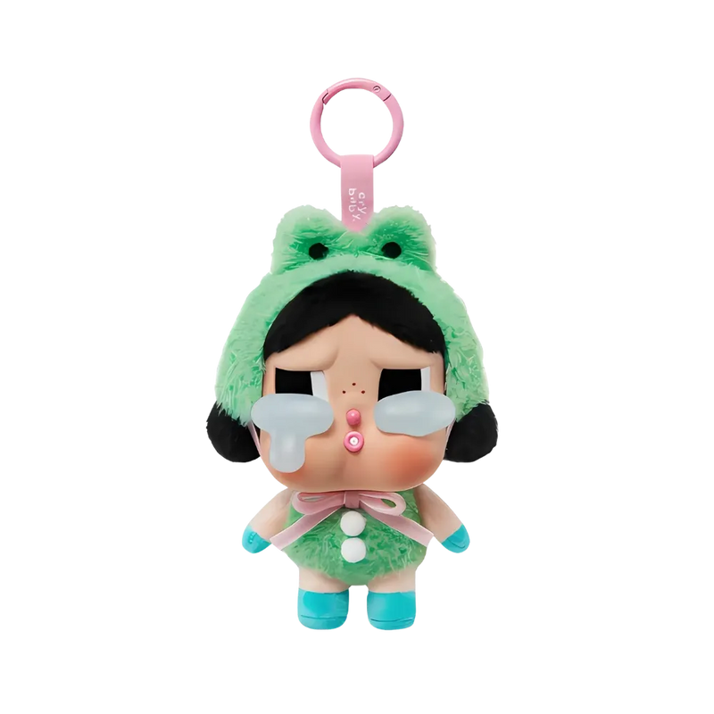 Pop Mart CryBaby Crying Again Series What A Frog Vinyl Face Plush