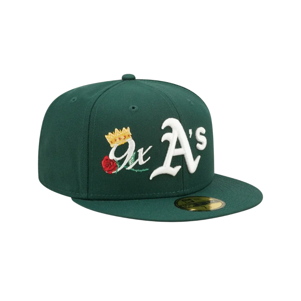 New era green Oakland athletics 59fifty Fitted Cap