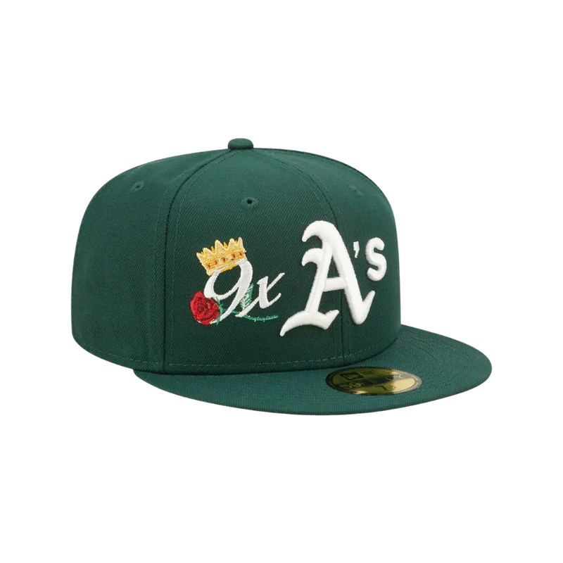 New era green Oakland athletics 59fifty Fitted Cap