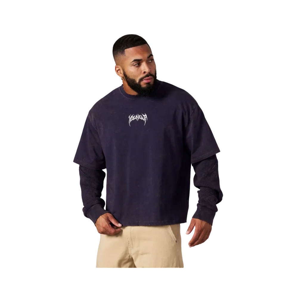 YoungLA Shadow Twofer Long Sleeves Purple Wash
