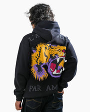 Ruthless - Black Oversized Printed Hoodie