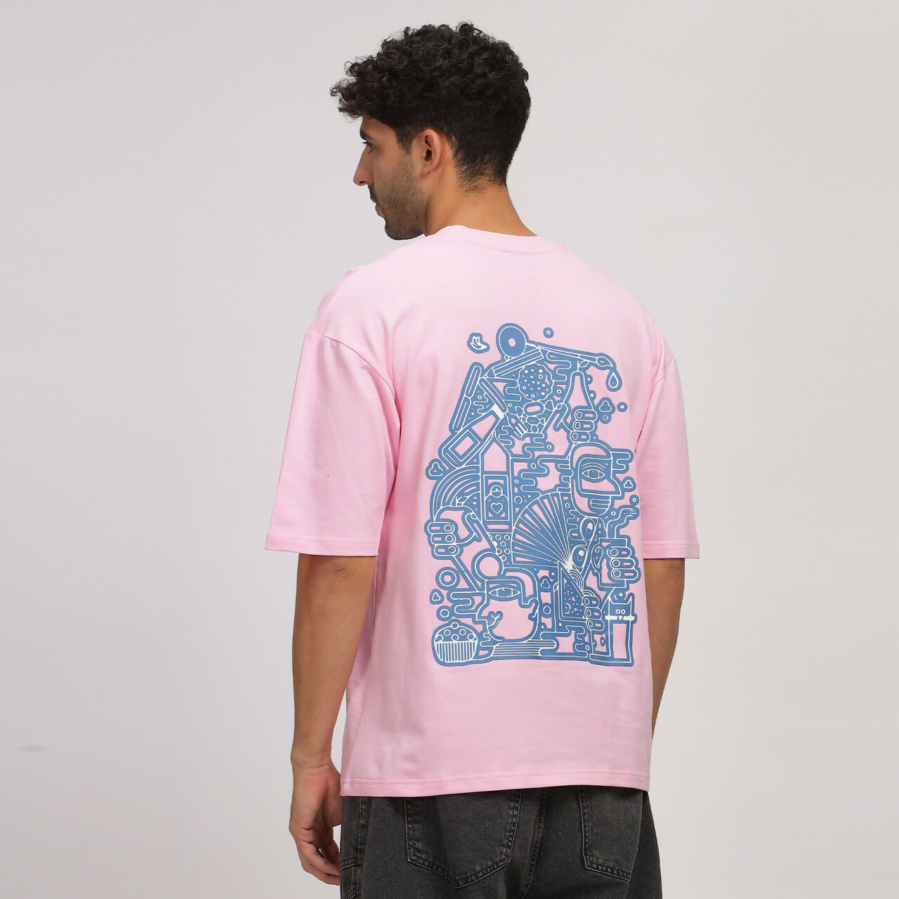 Pink Line Art T-Shirt