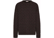 Valentino Allover Logo Knitwear Brown