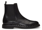 Valentino Garavani Leather Soul Rockstud Chelsea Boots Black