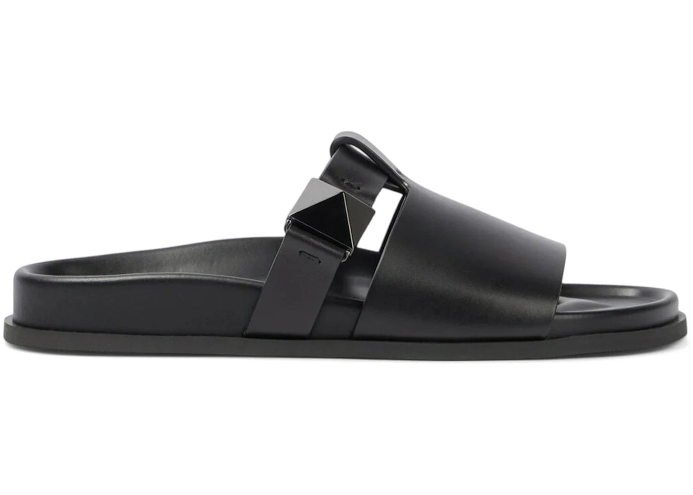 Valentino Garavani Rockstud Leather Sandals Black