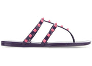 Valentino Garavani Rockstud Slip-On Sandals Purple Pink (Women's)