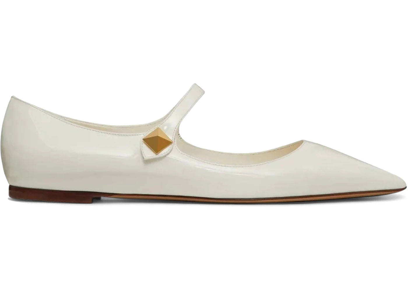 Valentino Garavani Tiptoe Pointed Toe Ballerinas Ivory (Women's)