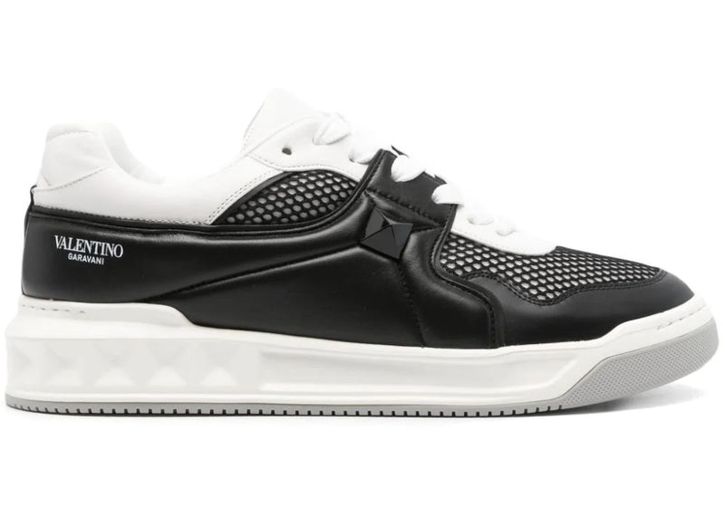 Valentino One Stud Low-Top Black White