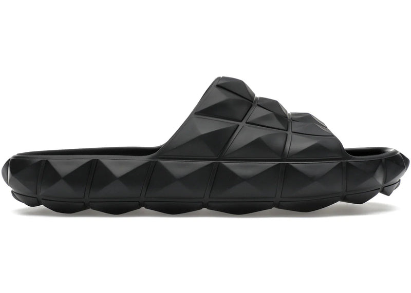 Valentino Roman Stud Turtle Slide Sandal Black