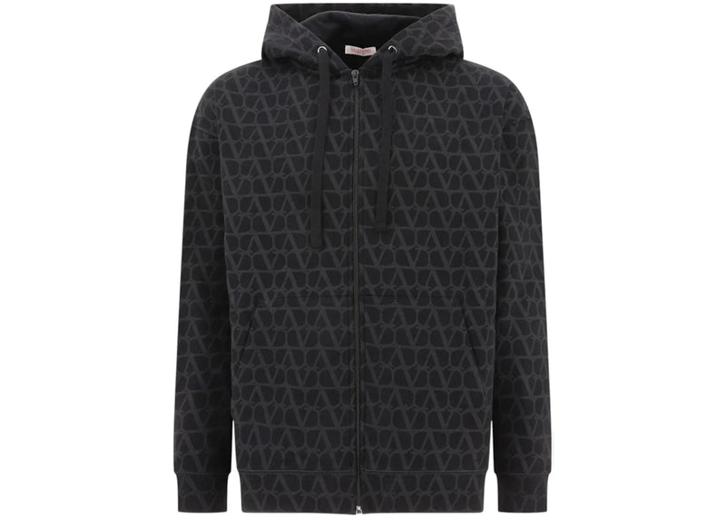 Valentino Toile Iconographe Zip Hoodie Navy