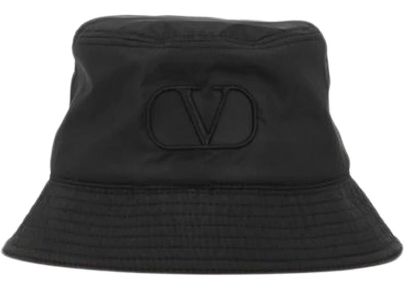Valentino V Logo Bucket Hat Black
