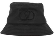 Valentino V Logo Bucket Hat Black