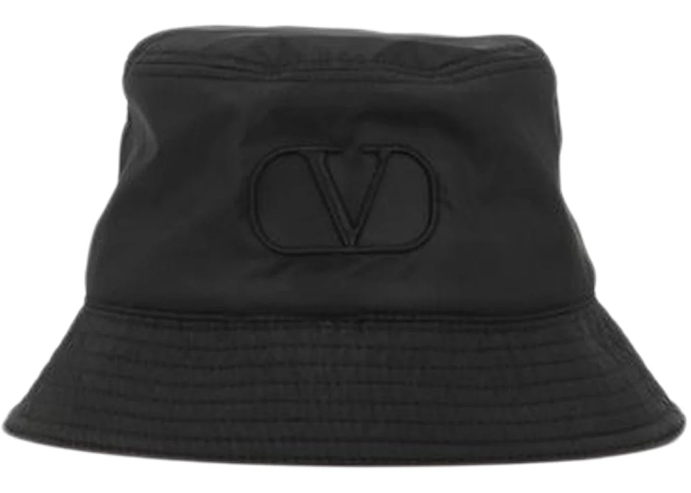 Valentino V Logo Bucket Hat Black